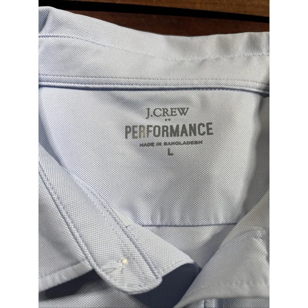 Lot Of 2 J Crew Shirt Mens Large Blue performance Oxford Lightweight Stretch - Picture 2 of 10